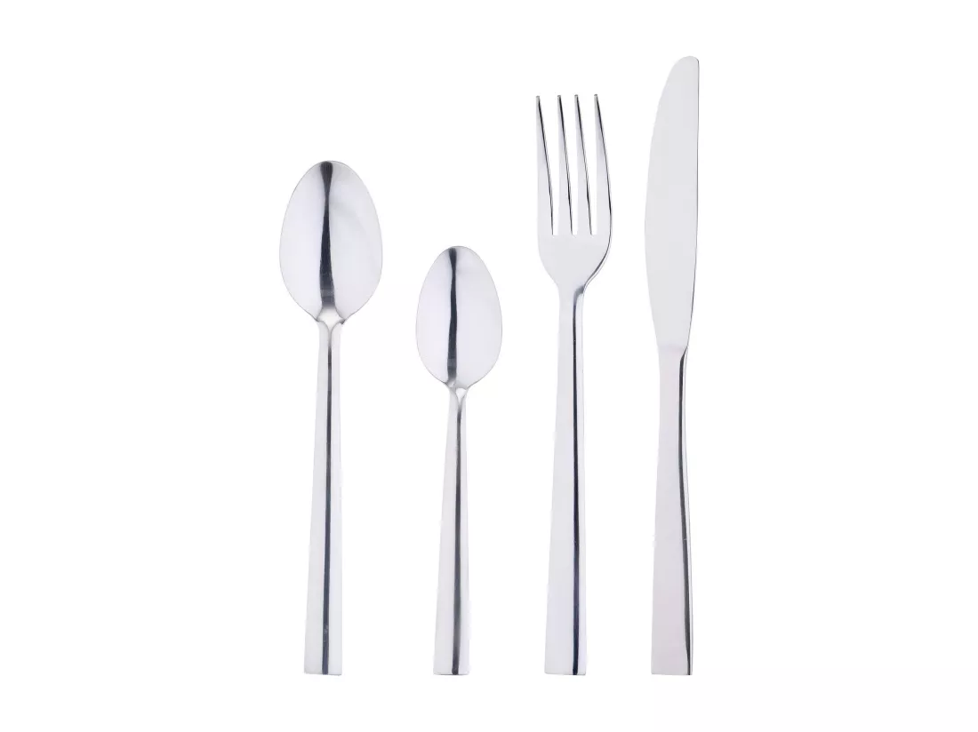 Coffret 3 poêles Ø16Ø20Ø24 aluminium embouti + Coffret 24 couverts inox chromé
