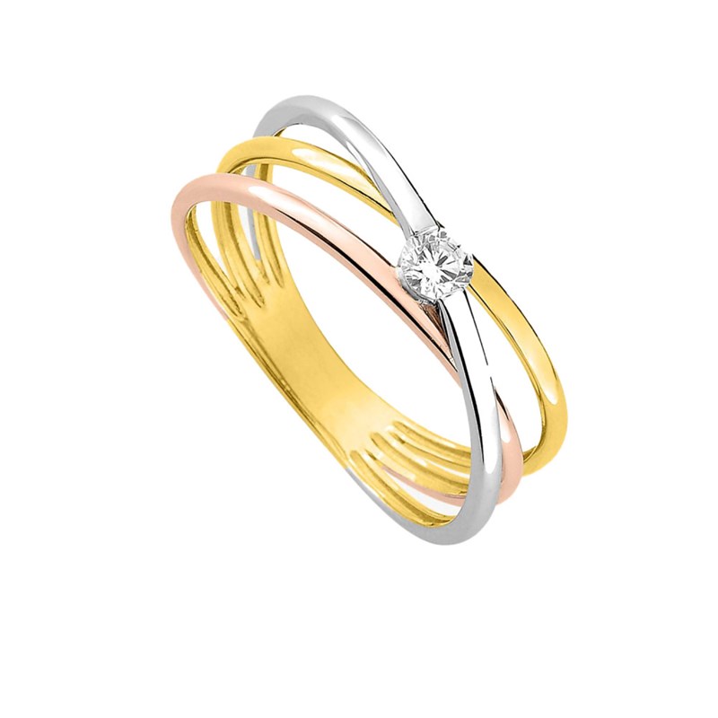 Bague Femme - Oxyde de zirconium - Or 18 Carats