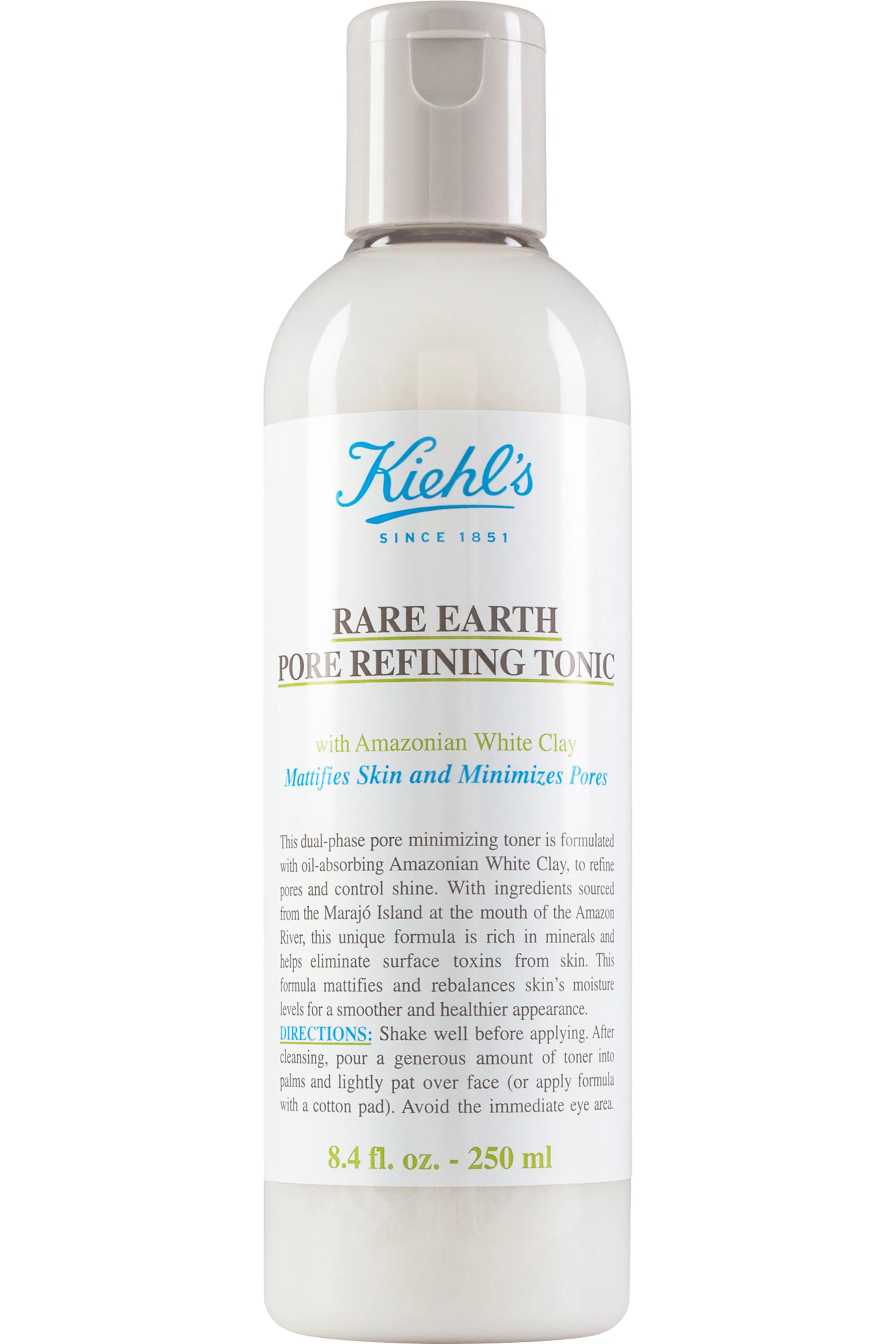 Kiehl's Tonique visage biphasé à l’argile blanche pour resserrer les pores Rare Earth-250 ml