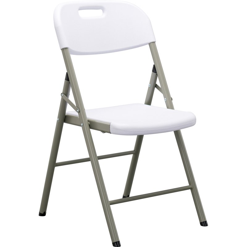 Chaise pliante POLYVALENTE - polyéthylène blanche