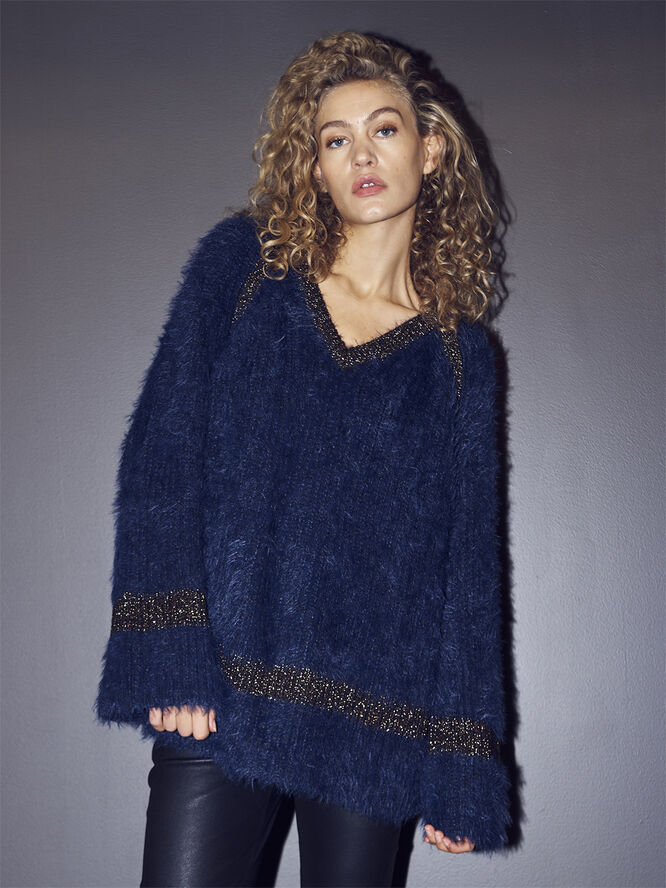 NÜ Denmark Vipse Blouse knit Classic navy