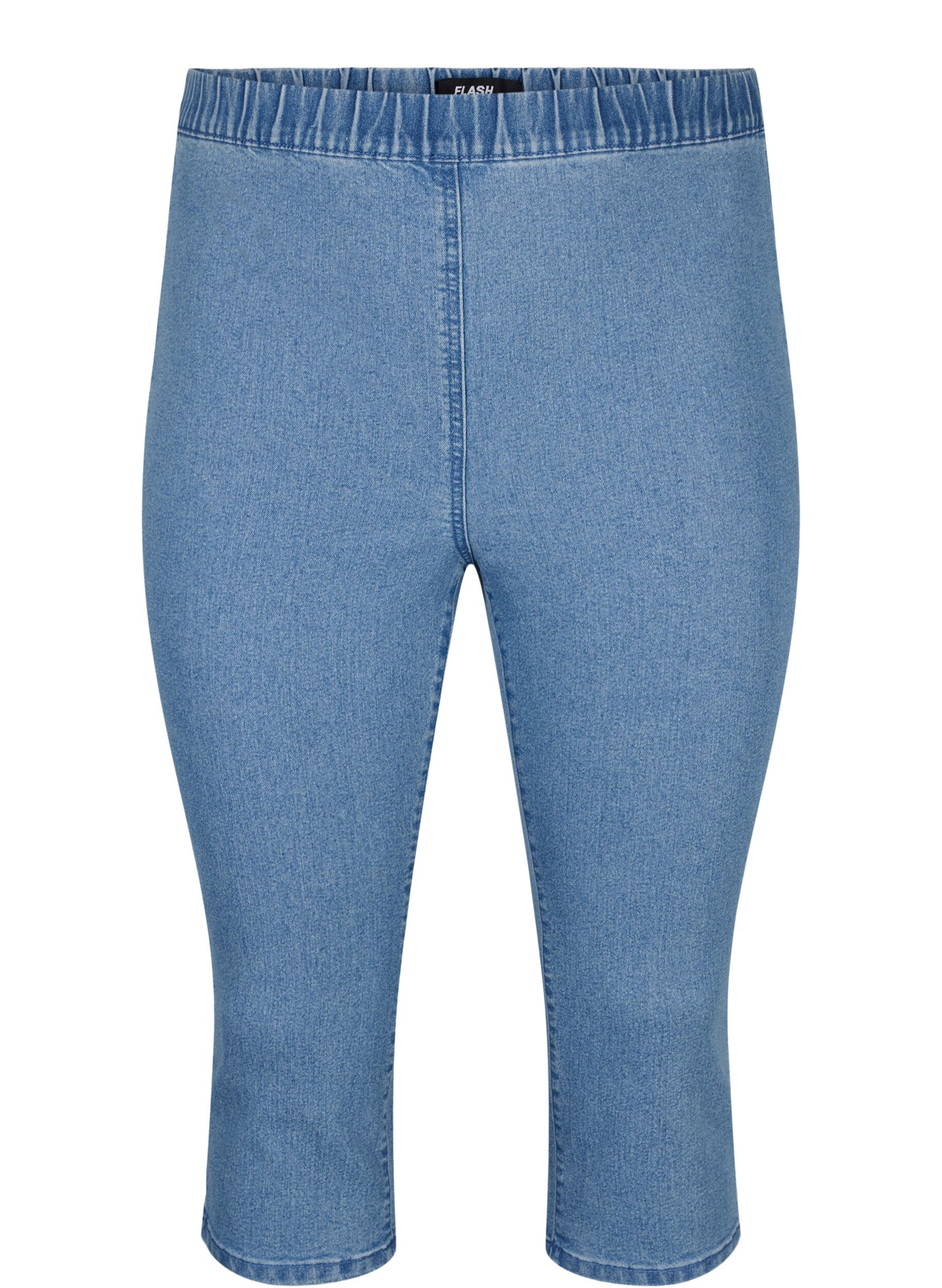 FLASH - Højtaljede denim knickers med slim fit