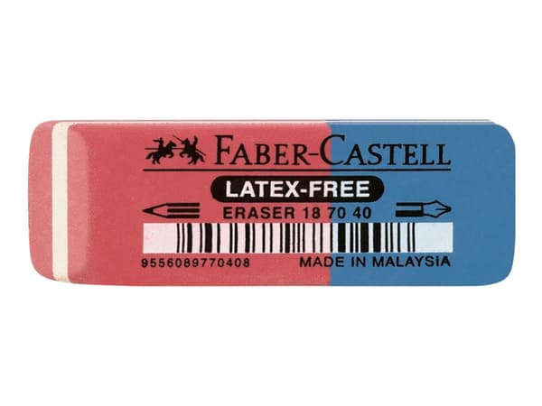 Faber-Castell 7070-40 - Viskelær - blå, rød - gummi