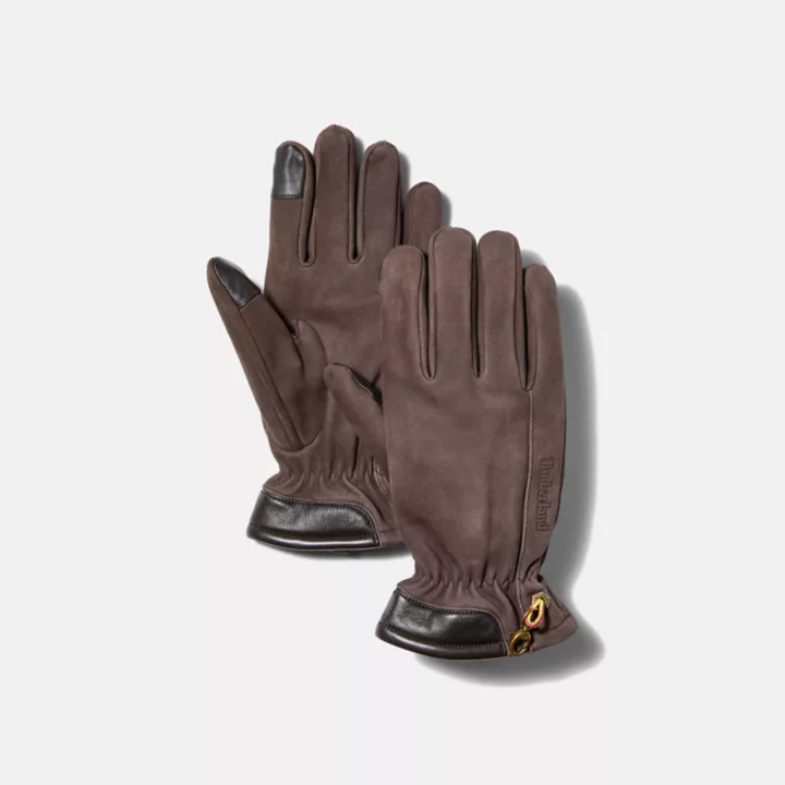 Gants en cuir Winter Hill pour écrans tactiles pour homme en marron