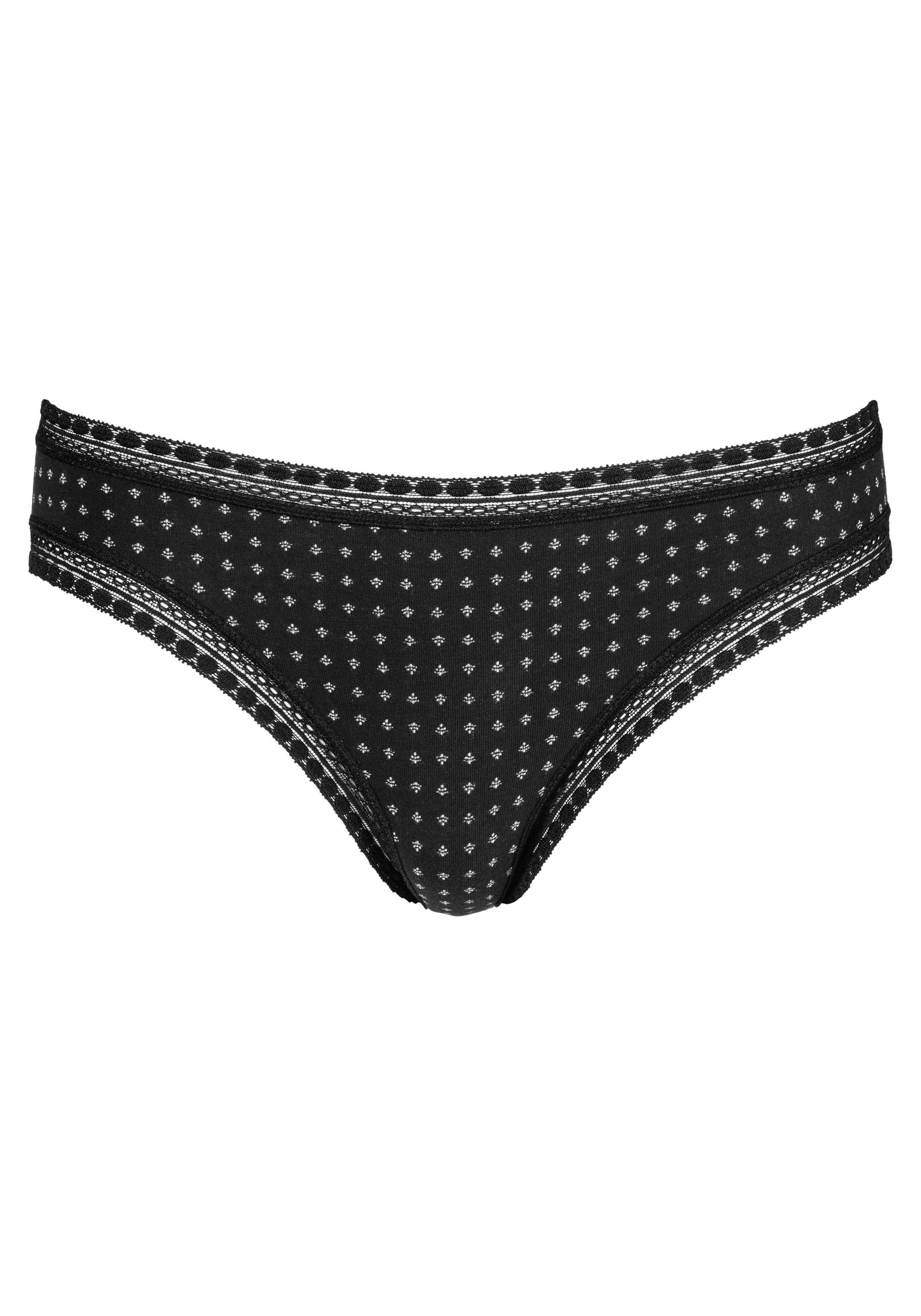 LASCANA Brasilslip , aus elastischer Baumwolle mit weicher Spitze