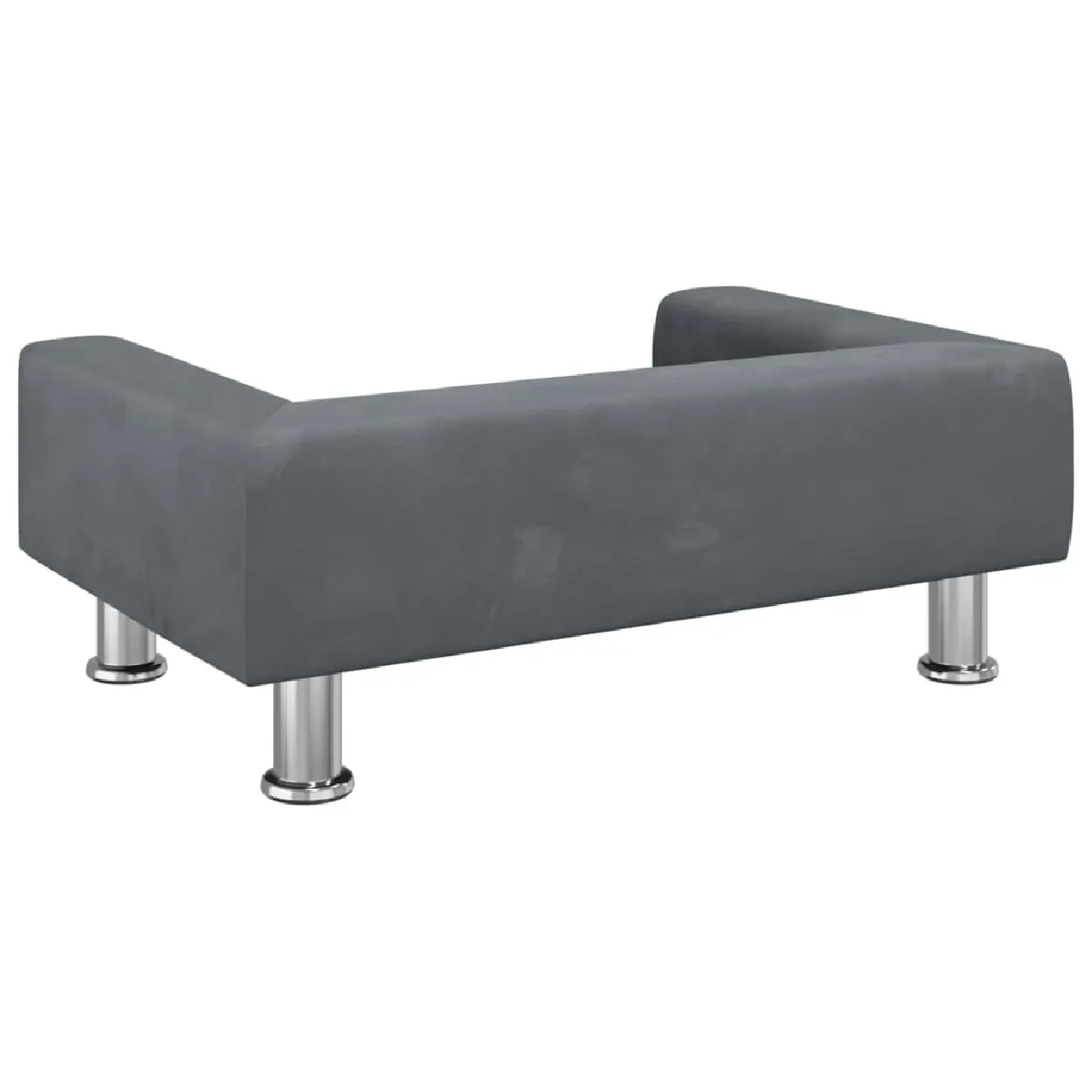 vidaXL Canapé pour enfants gris foncé - 70x45x26,5 cm - Velours