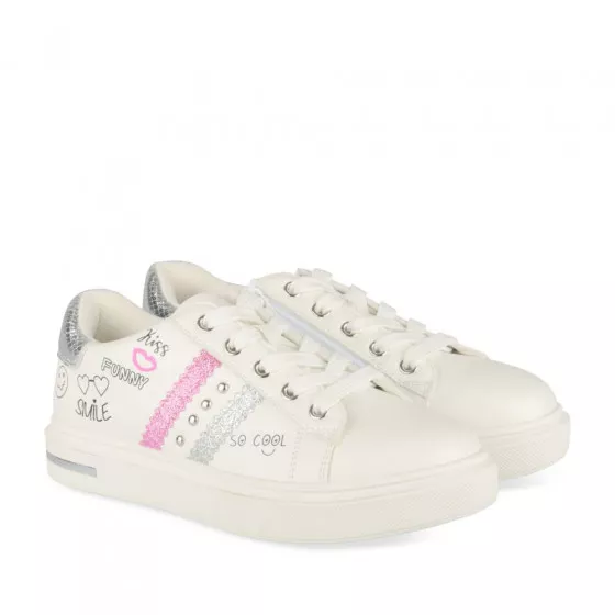 Baskets BLANC LOVELY SKULL