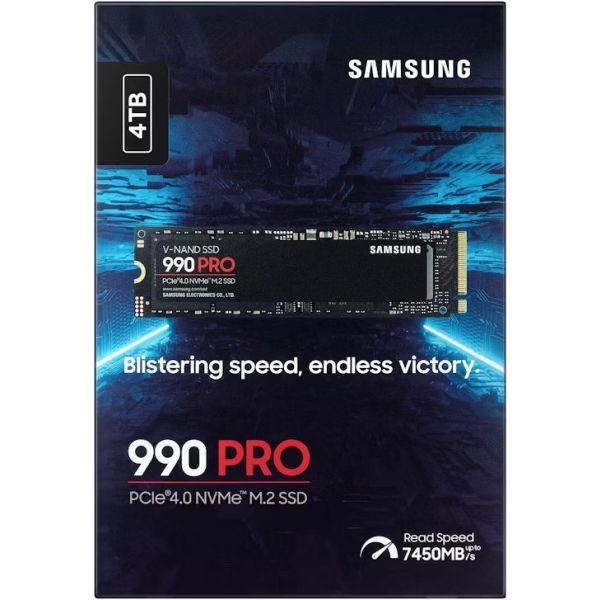 SSD Samsung 4TB 990 Pro M.2 PCIe 4.0 NVMe - MZ-V9P4T0BW