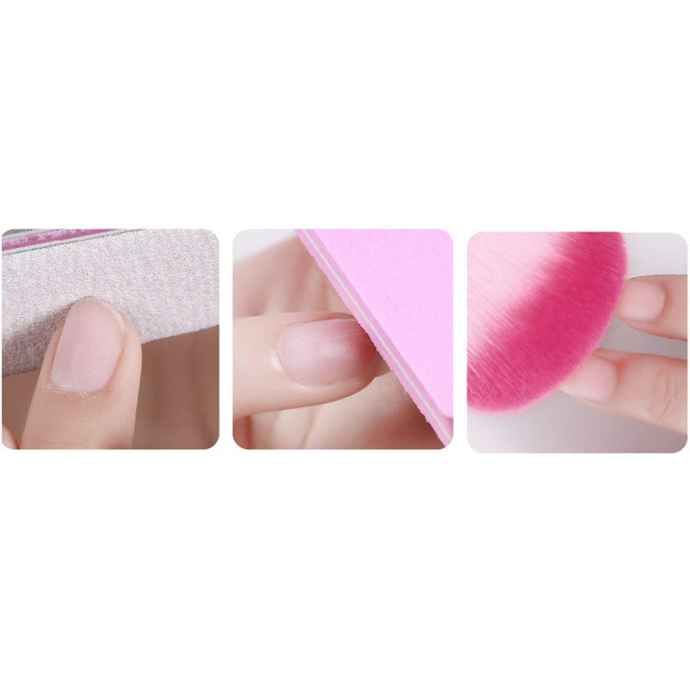 (Ø35mm) 2in1 Nail Art Nagelstaubpinsel Kosmetik Make Up Puder Pinsel mit Strass Stiel - Schwarz / Lila