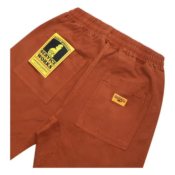 Service Works Short Canvas Chef Coton Bio | Terracotta
