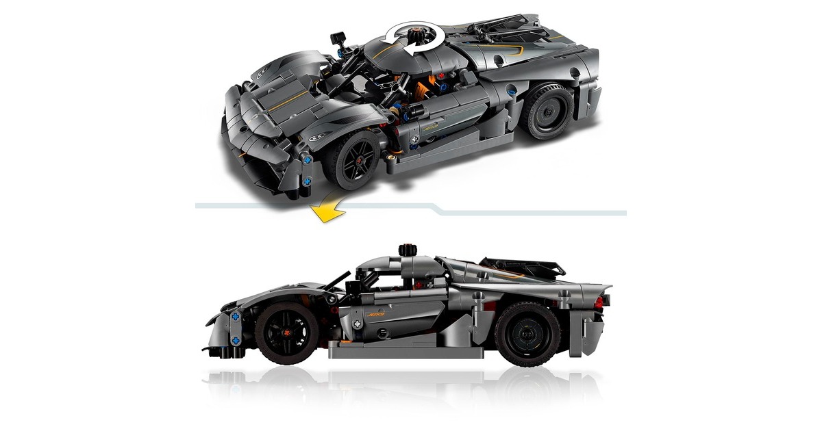 LEGOTechnic - Koenigsegg Jesko Absolut grijze hypercar Constructiespeelgoed  (42173)
