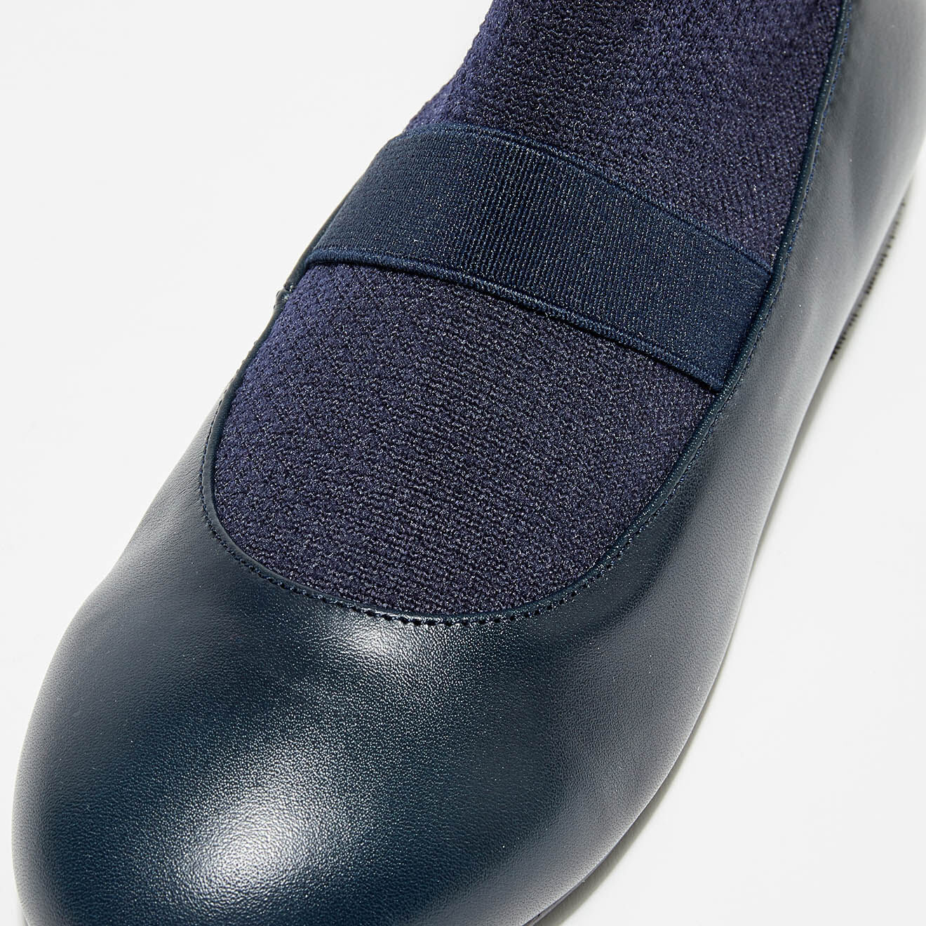 Bonpoint Ballerines en Cuir avec chaussettes Lula marine