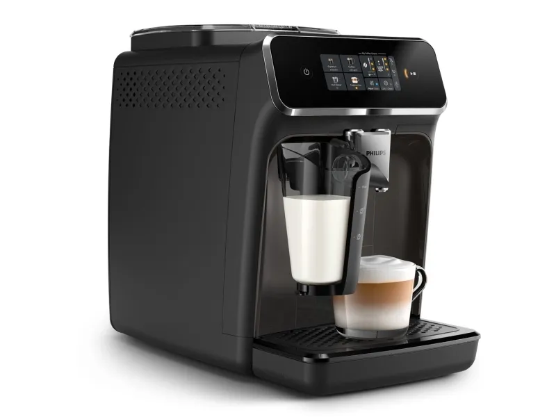 Philips Series 2300 EP2334 - Automatisk kaffemaskine med mælkeskummer - 15 bar - sort/skinnende kashmirgrå