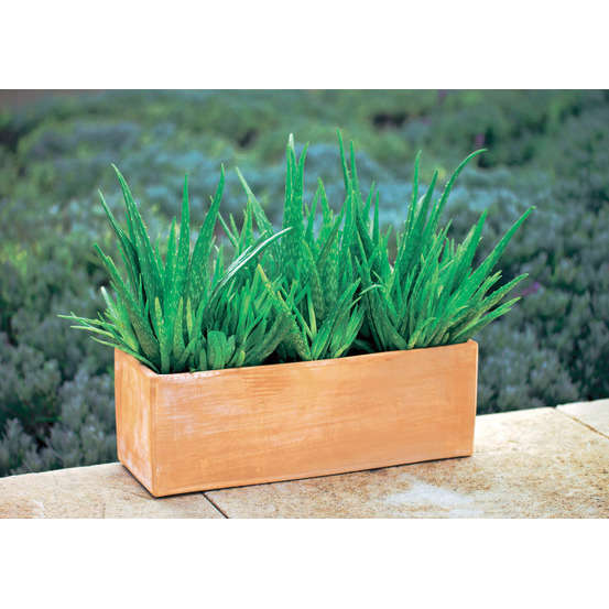 Jardinière contemporaine en terre cuite - 29x14x14cm