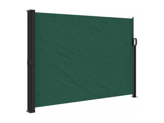 Auvent latéral rétractable vert foncé 140x500
