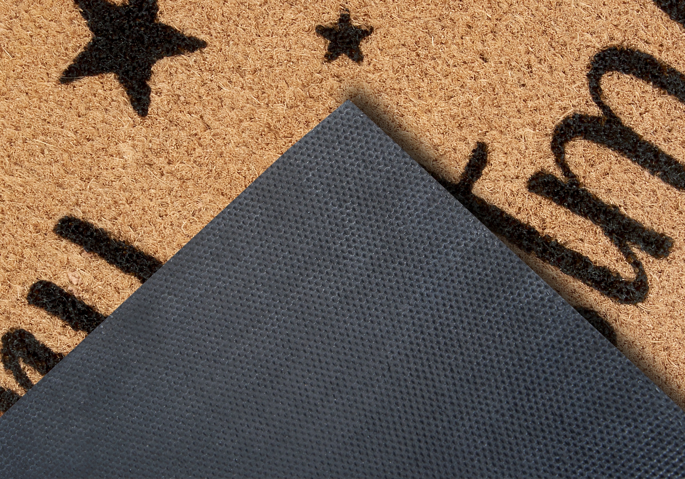 HANSE Home Fussmatte »Kokos Christmas Stars, Türmatte« rechteckig 15 mm Höhe Weihnachten, Schmutzfangmatte, Outdoor, Rutschfest, Innen, Kokosmatte