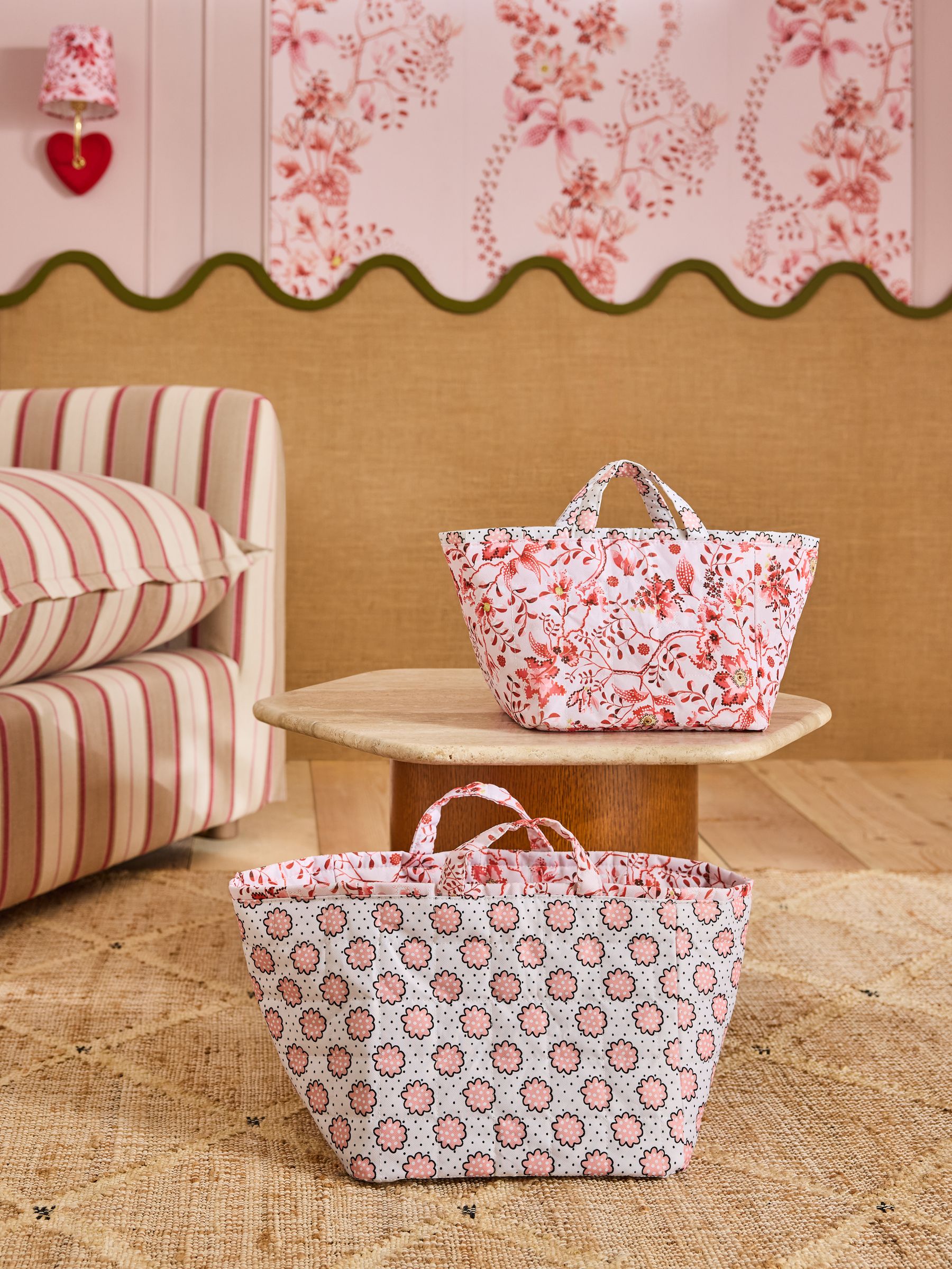 Cath Kidston Set of 2 Quilted Storage Bags