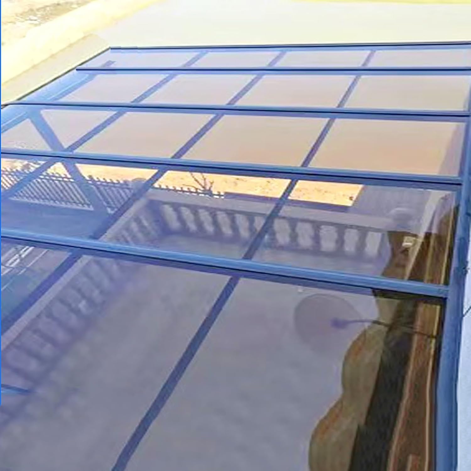 Strapazierfähige 1 mm dicke, transparente Polycarbonat-Dachplatten für den Außenbereich, Vordächer, Gewächshäuser und Schuppen, 1,82 x 2 m, wetterfeste Acrylplatten