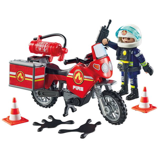 PLAYMOBILPLAYMOBIL   Action Heroes 71466 Feuerwehrmotorrad am Unfallort