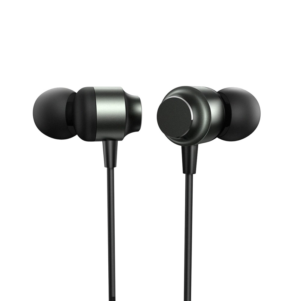 EC06 Stereo In-Ear Kopfhörer Headset mit USB C Anschluss   Mikrofon und Lautstärkeregler - Schwarz