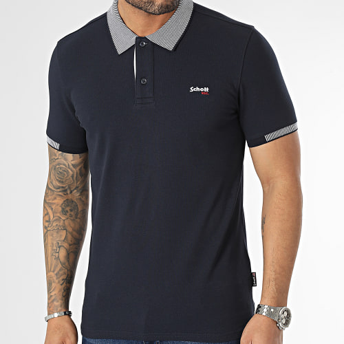 Polo Manches Courtes Alvin Bleu Marine