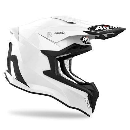 Casque cross Airoh STRYKER - COLOR - WHITE GLOSS 2025 - Blanc / Noir