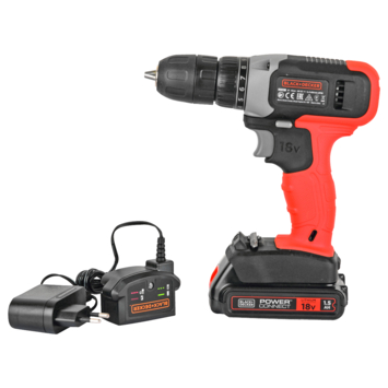 BLACK+DECKER accuboormachine BCD001C2AFC-QW + 72-delige accessoireset