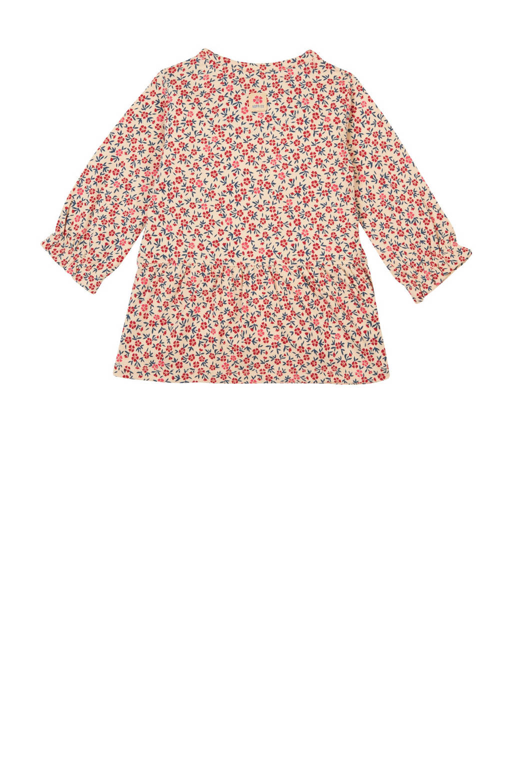 Noppies gebloemde baby jurk beige/rood
