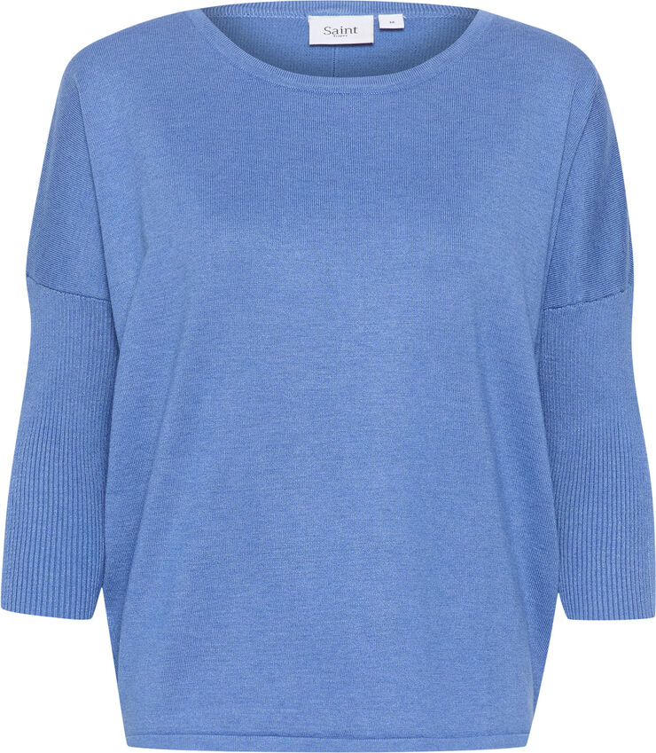Saint Tropez A2561, MilaSZ R-Neck Pullover Dutch blue melange
