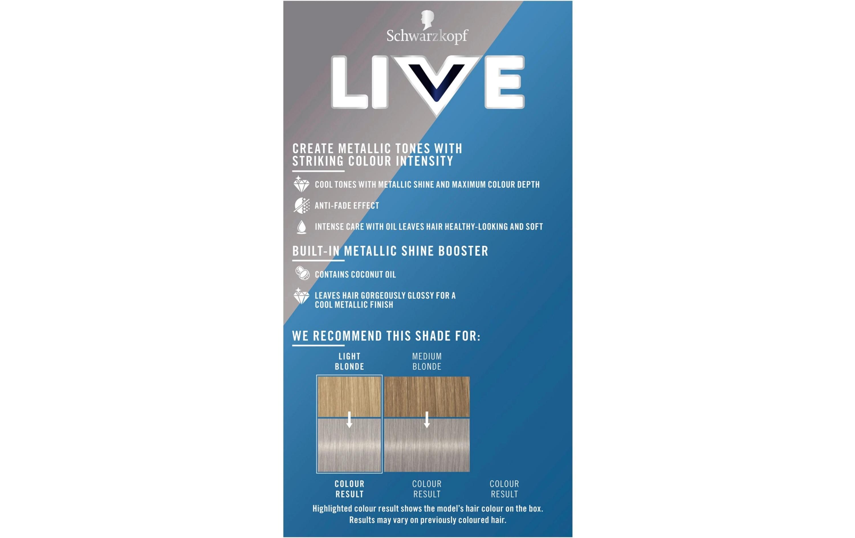 Haarcoloration Urban Metallics U71 Metallic SilverHaarfarbe mit Metall-Glanz-Booster für kühle, schimmernde Töne