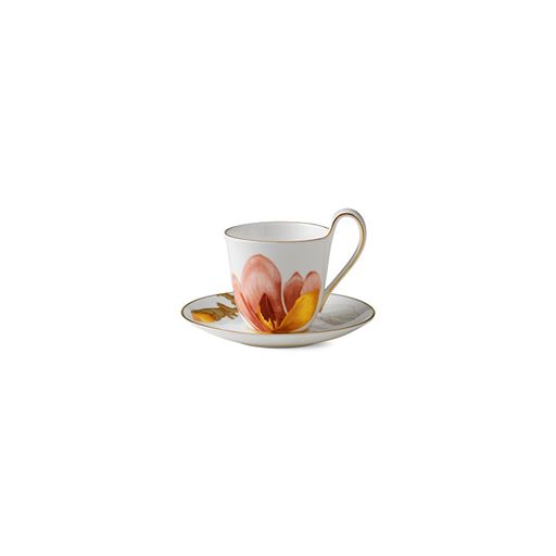 Royal Copenhagen Flora Højhankskop Med Underkop, Magnolia, 27 cl