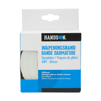 Handson wapeningsband zelfklevend voor gipsplaten 45 m 50 mm wit
