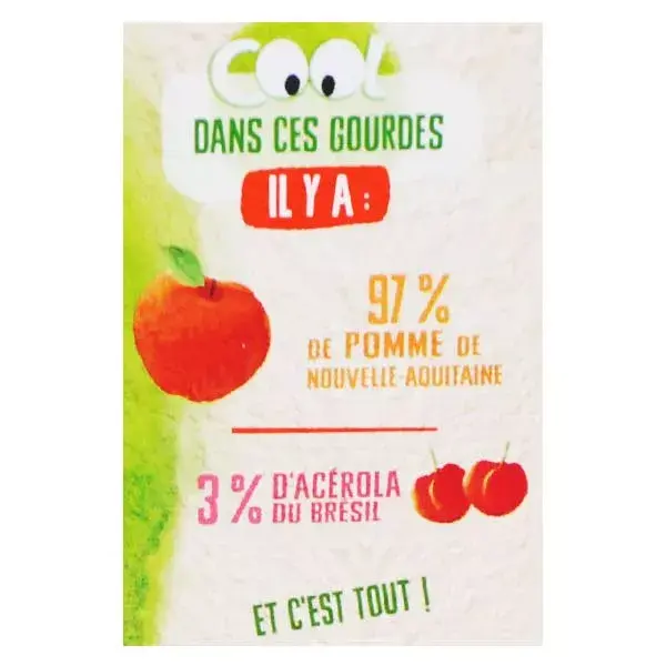 Vitabio Cool Fruits Maçã da Nouvelle-Aquitaine Acerola Orgânica 4 x 90g