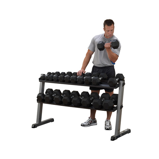 Suporte para halteres Bodysolid com 2 compartimentos
