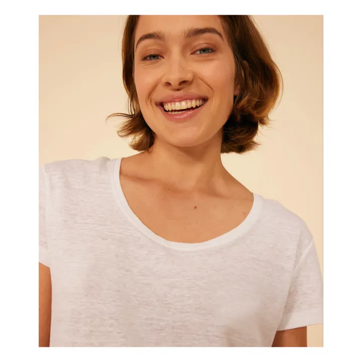 Petit Bateau T-shirt Lin - Collection Femme | Ecru