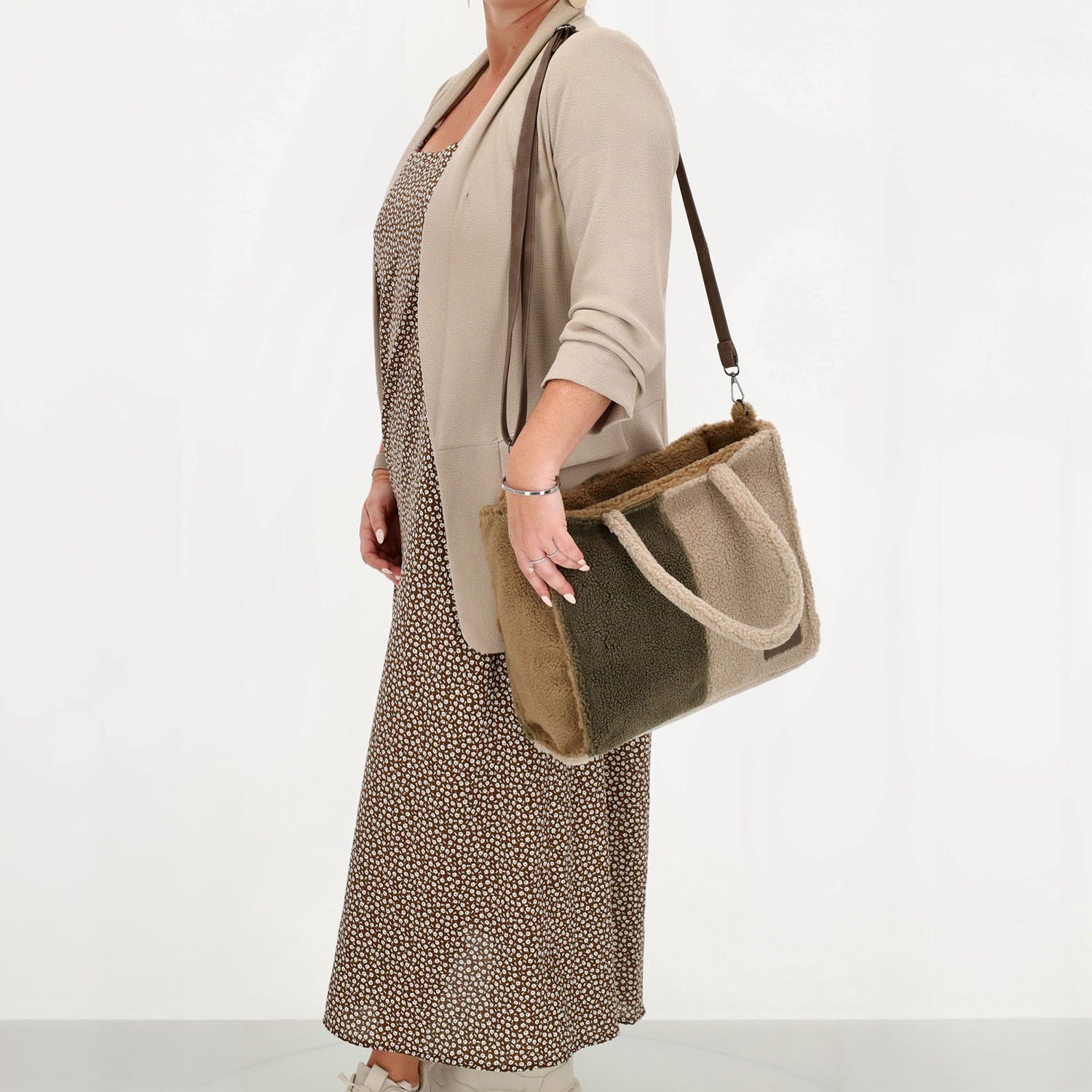 Zebra Trends Teddy Denise Shopper taupe