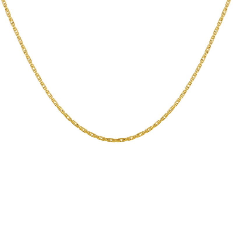 Collier Plaqué Or Mailles Grain de Riz