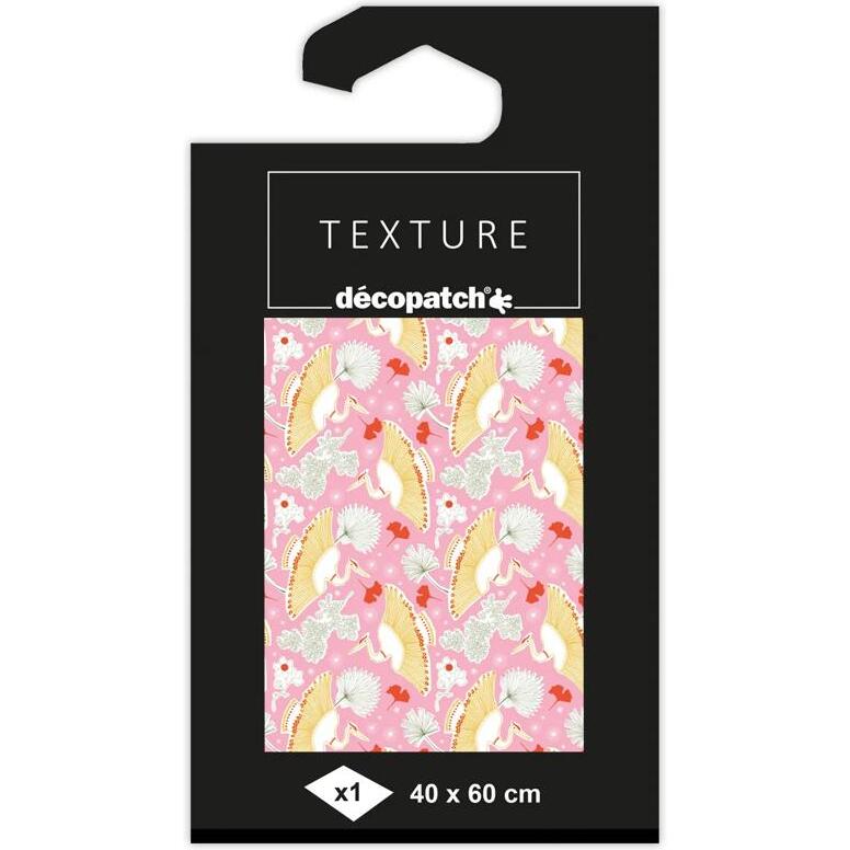 Papier Texture Décopatch n°820 -1 feuille 40x60cm - Rose