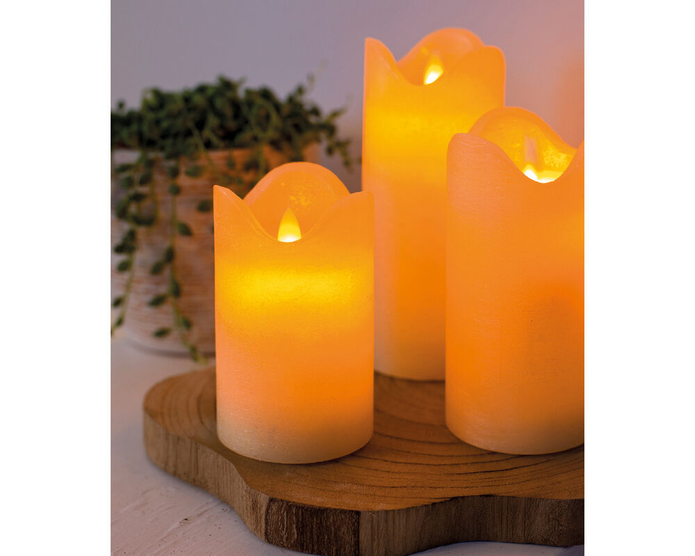 Lumineo LED Kaarsen - Kerstverlichting - 16 cm - Creme/warm wit