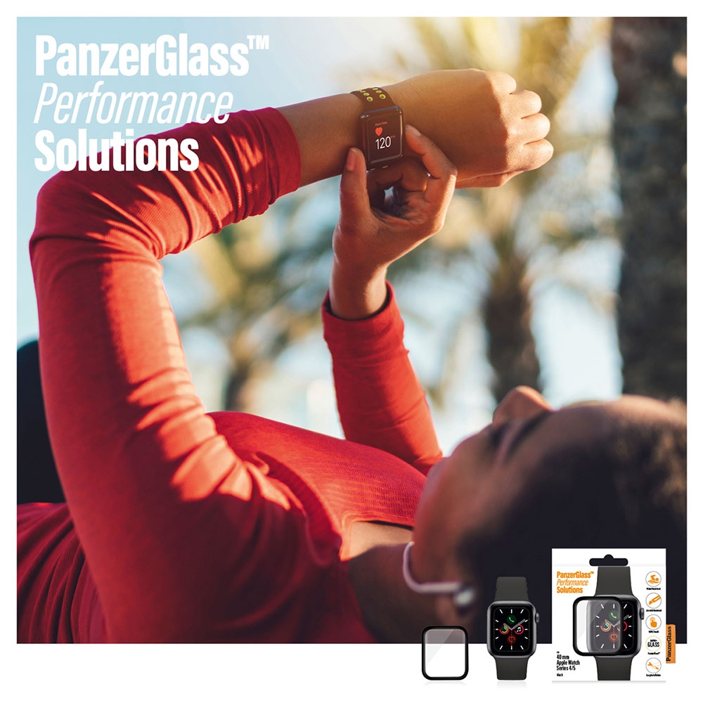 Apple Watch (40mm) Panzer Glas Displayschutz mit Rahmen (2016) - Schwarz