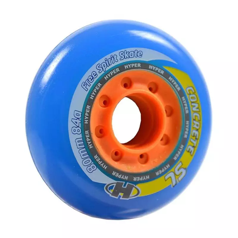 Roue de roller HYPER kit de 4 hyper concrete sl 84a 80mm transparent bleu