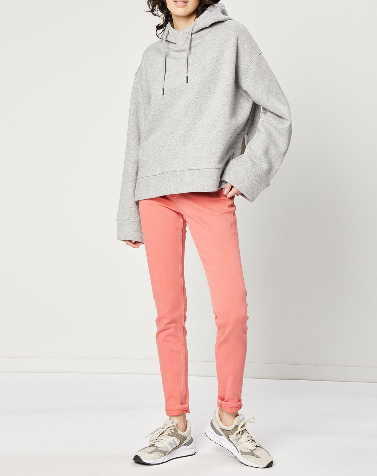 Esprit Jean Slim en Toile de coton rose