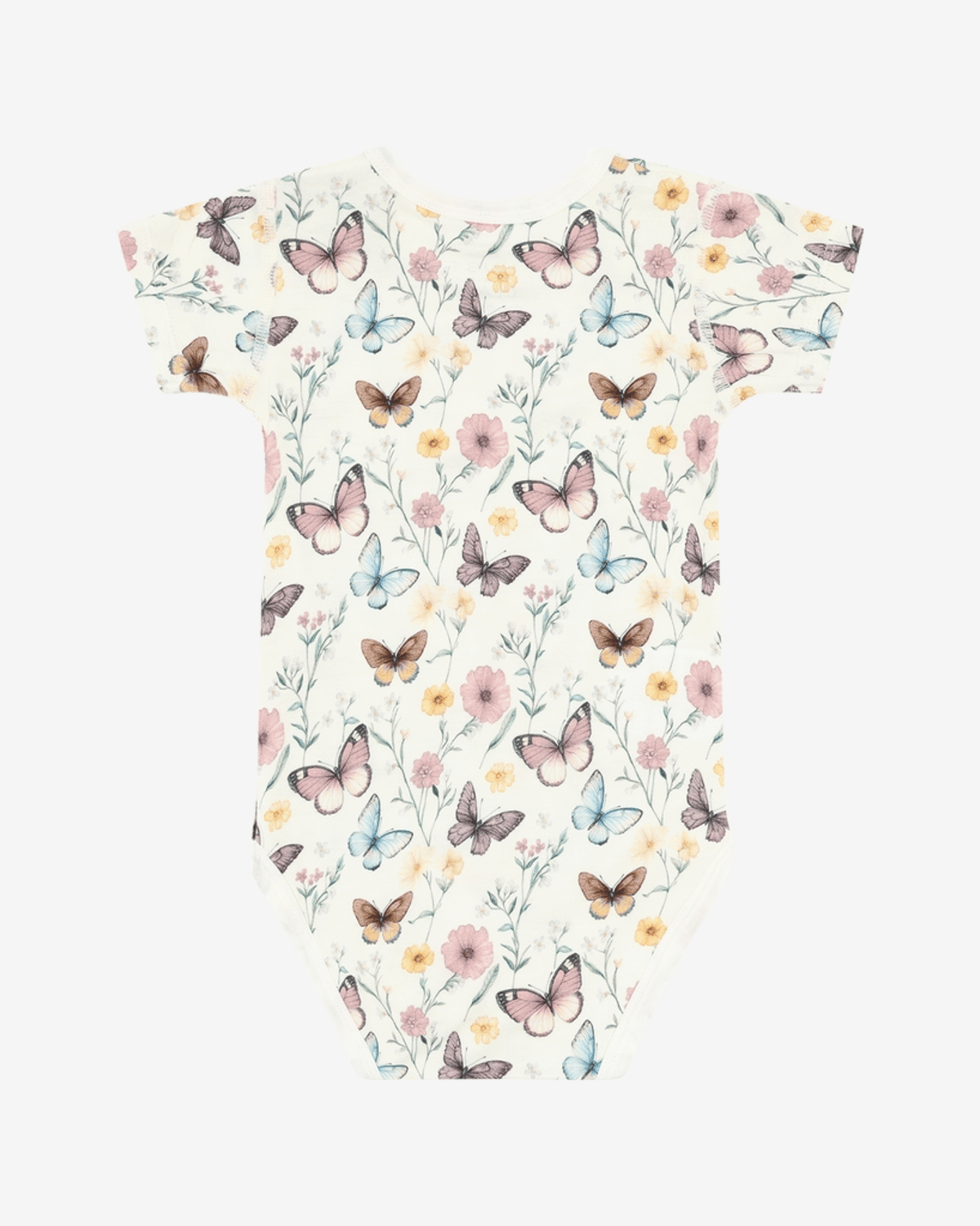 Body Baby, Kortermet – 95% Bambusviskose, 5% Elastane | HCBuller Butterfly