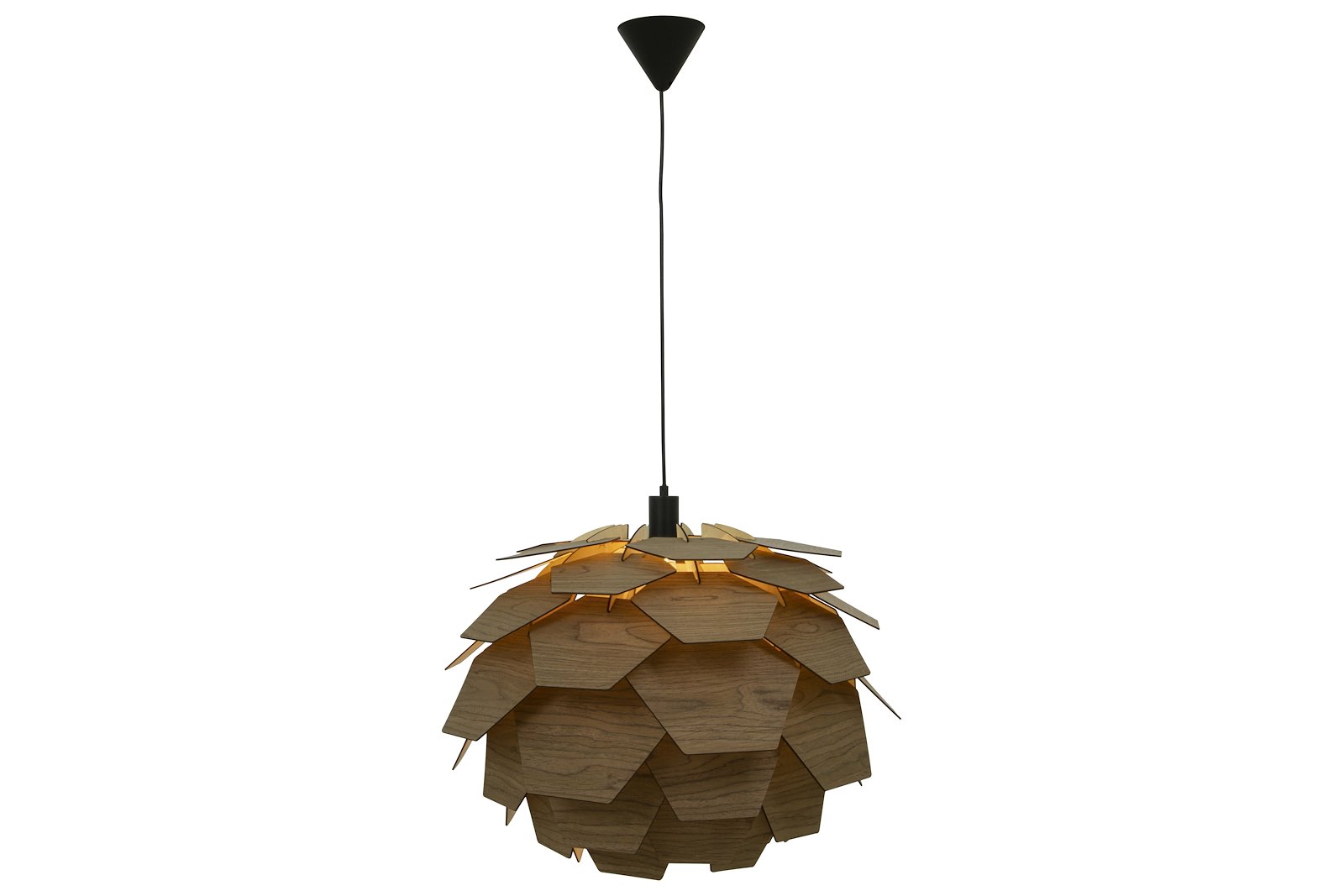 Carpatica taklampe Brun fineer Ø:60 E27 sokkel max 60W