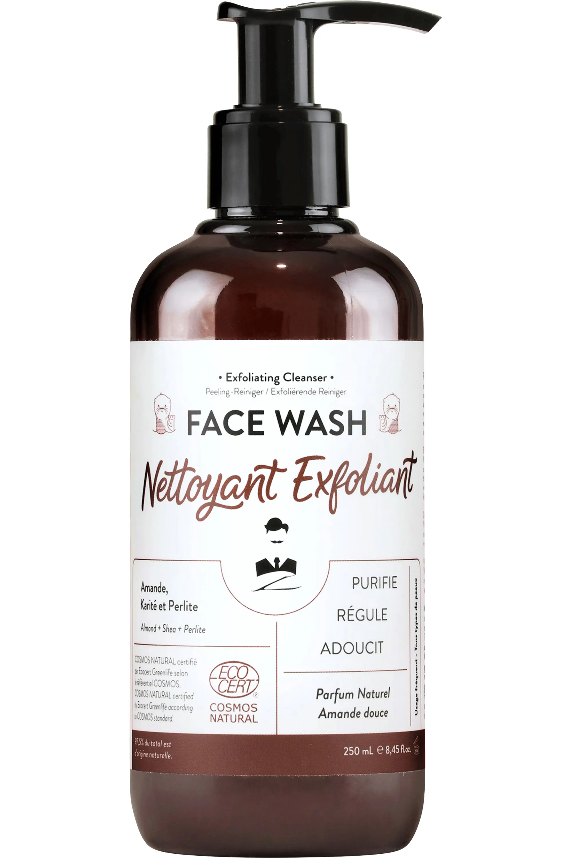 Monsieur Barbier Gel nettoyant exfoliant visage homme Face Wash-250 ml