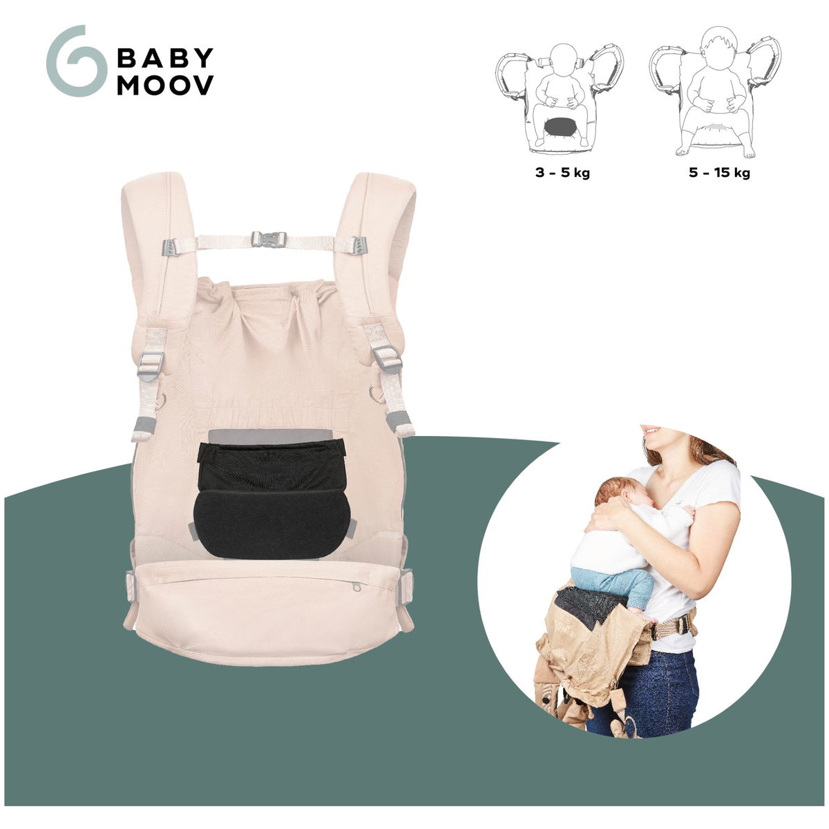 BabymoovBabymoov   Neugeborenen Einsatz für Babytrage Moov & Boost