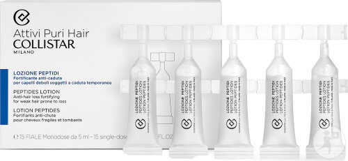 Collistar Attivi Puri Hair Lotion Peptides Fortifiants Anti-Chute Unidoses 15x5ml