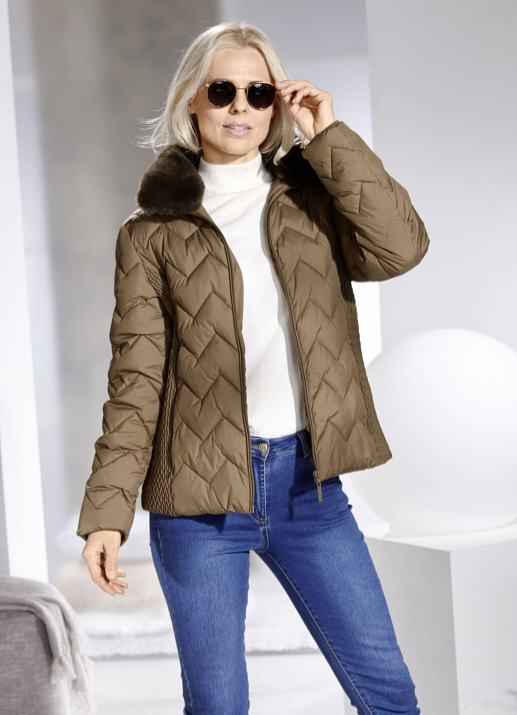 Jacke mit fabelhaftem Zickzack-Stepp