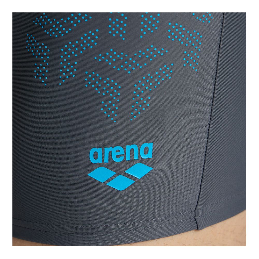 Arena KIKKO V - Boxer de bain Homme asphalt/turquoise