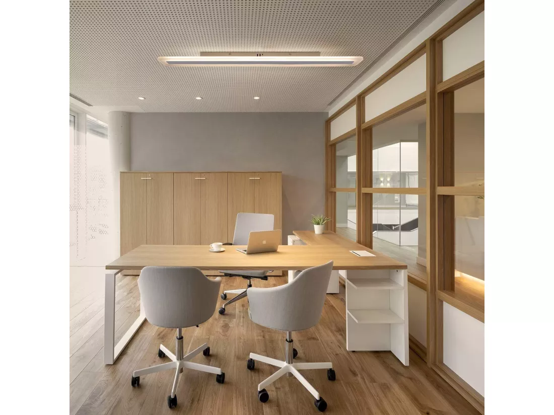 NETTLIFE LED plafonnier panneau dimmable avec télécommande 40W 100CM